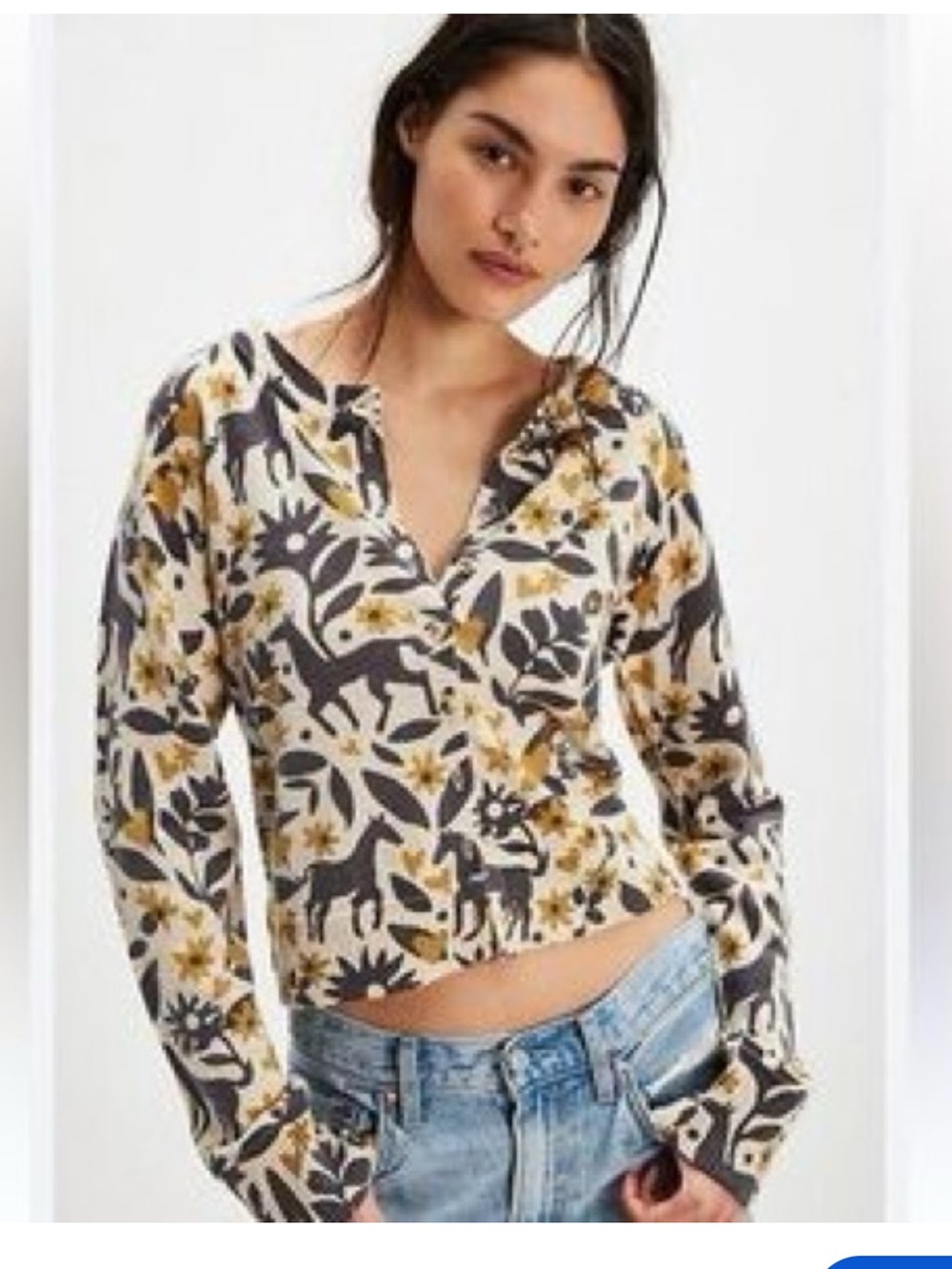 Free People Nocturnal Patterned Cardi Sweater